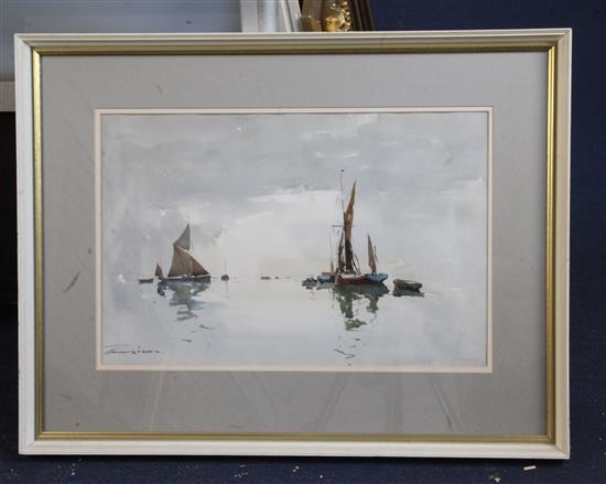 Edward Wesson (1910-1983) Becalmed 12.5 x 19.5in.